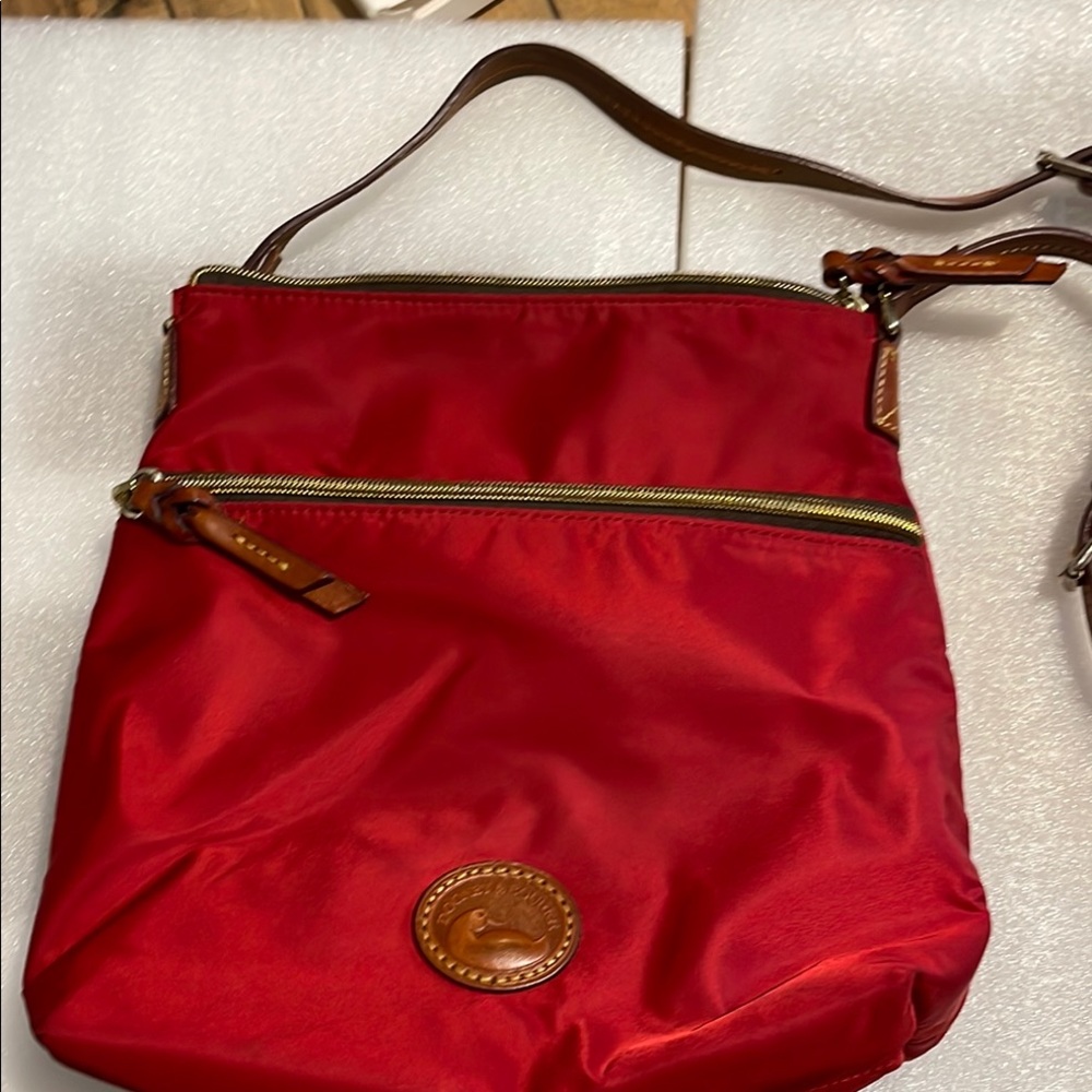 Red Nylon Shoulder Bag